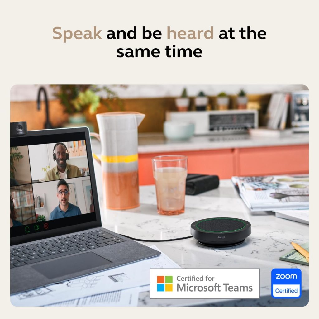 Các cuộc họp trực tuyến trở nên chuyên nghiệp với jabra speak2 75 ms teams link 380a