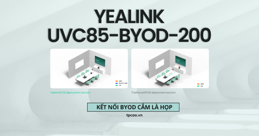Yealink UVC85-BYOD-200 hỗ trợ kết nối BYOD cắm là họp, đơn giản và hiệu quả