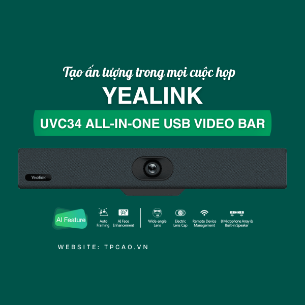 Yealink UVC34 Tạo ấn tượng trong mọi cuộc họp