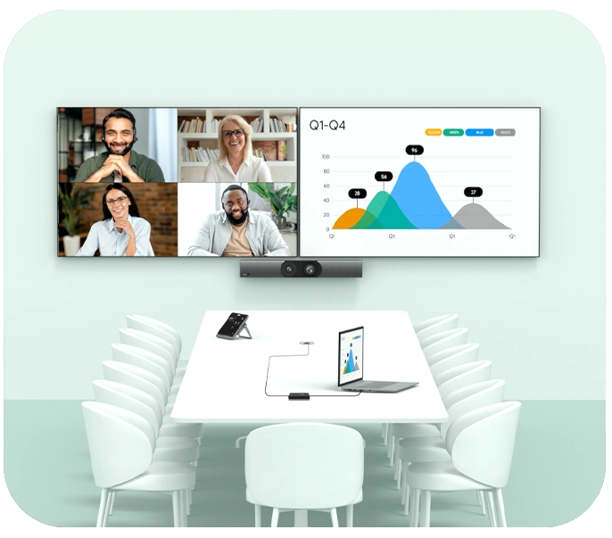 Yealink MeetingBar A30 giúp chia sẻ nội dung nhanh chóng