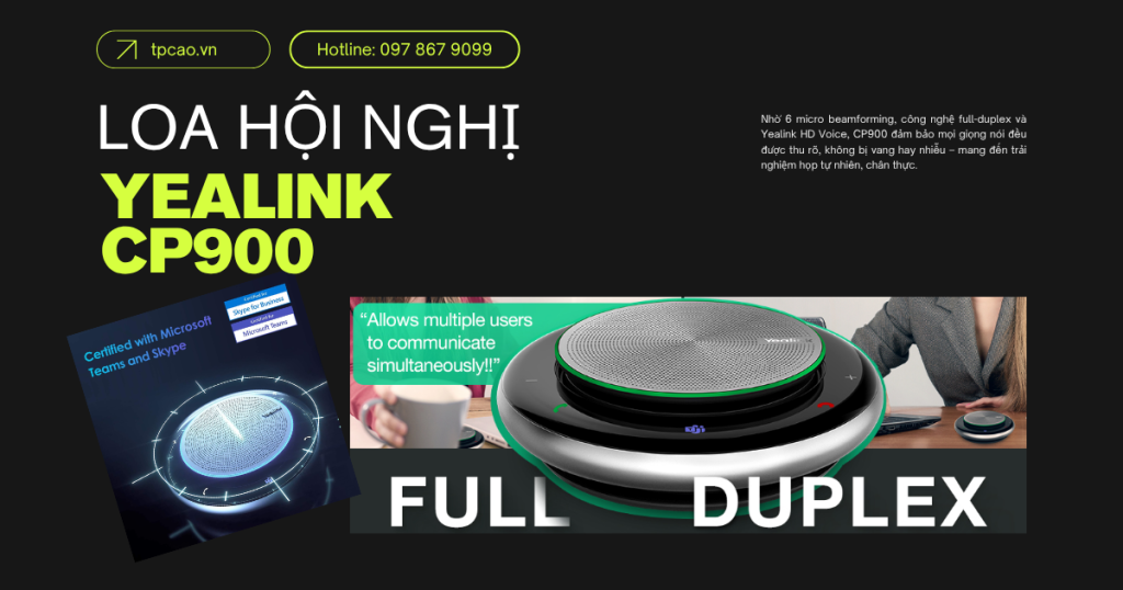 Yealink CP900 là Loa hội nghị di động chất lượng cao
