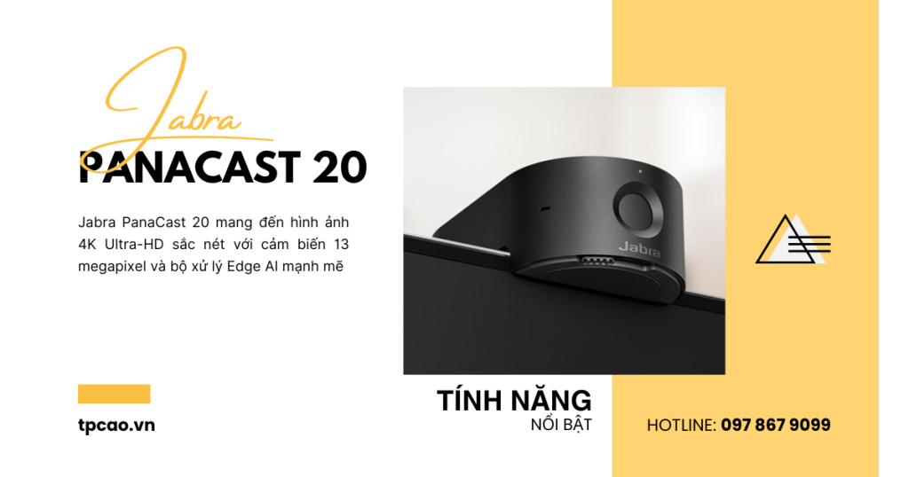 Jabra PanaCast 20 – Webcam hội nghị cá nhân 4K thông minh