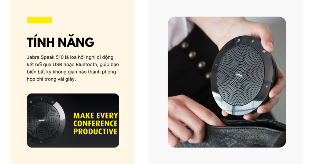 Jabra Speak 510 – Loa hội nghị di động chất lượng cao