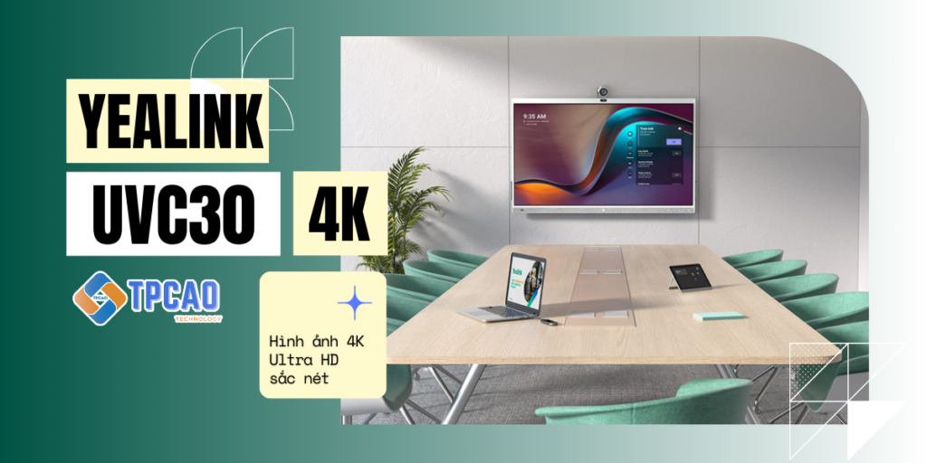 Camera Yealink UVC30 được trang bị cảm biến 4K giúp tái tạo hình ảnh với màu sắc tự nhiên