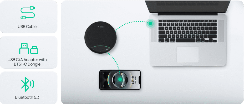 Yealink SP92 hỗ trợ nhiều phương thức kết nố