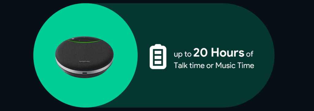 Yealink SP92 có pin bền bỉ lên đến 20h