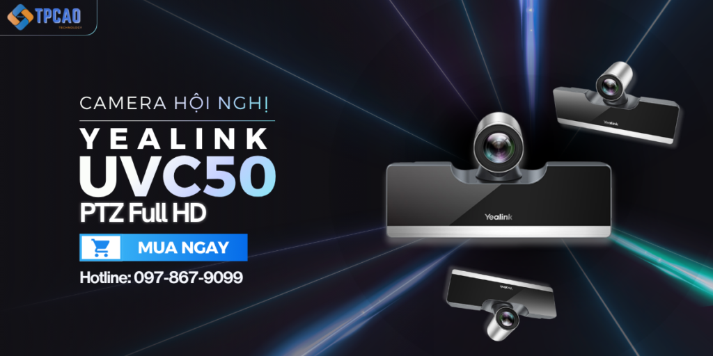 yealink uvc50 là Camera hội nghị PTZ Full HD cho phòng họp nhỏ & vừa
