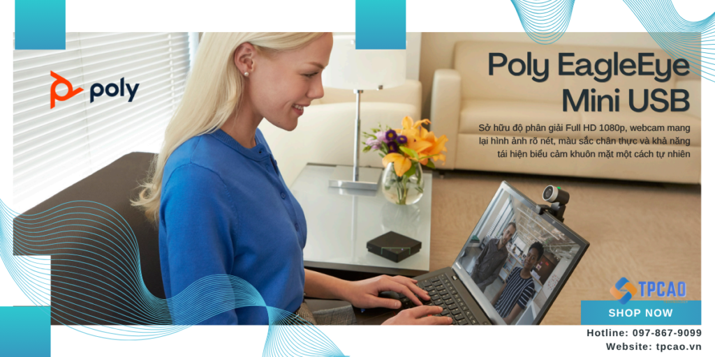 Poly EagleEye Mini USB là webcam hội nghị USB cao cấp