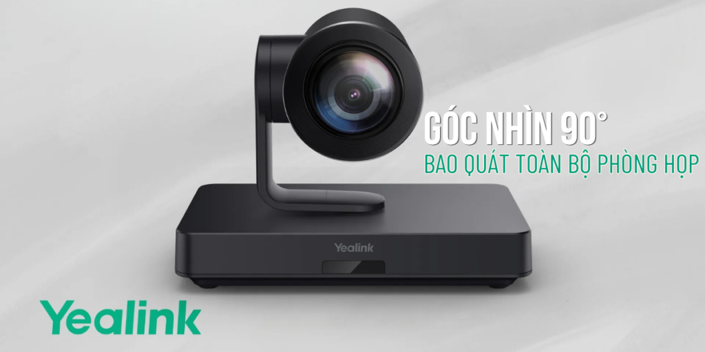 Yealink UVC85 có góc nhìn rộng 90° bao quát toàn bộ phòng họp