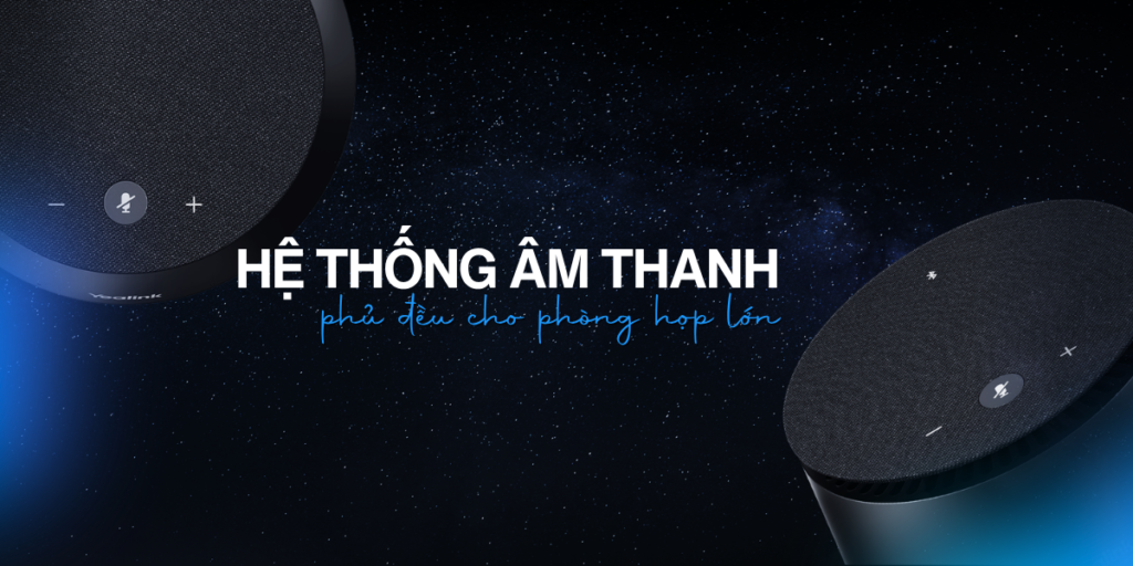 Logitech PTZ Pro 2 + Yealink CPE40 + Yealink CP50 mang đến hệ thống âm thanh phủ đều cho phòng họp lớn