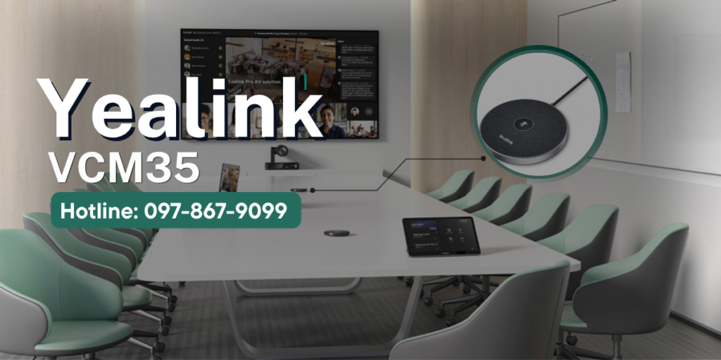 Micro hội nghị Yealink VCM35 là Giải pháp thu âm 360° cho phòng họp chuyên nghiệp