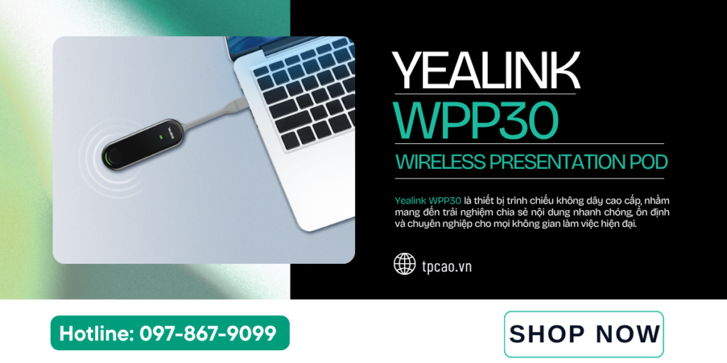 yealink wpp30 là Giải pháp chia sẻ nội dung 4K cho phòng họp hiện đại