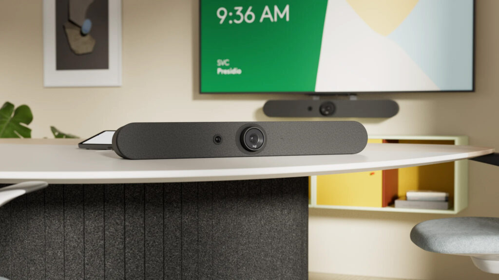 Logitech Rally Bar Mini sở hữu camera 4K Ultra HD cho hình ảnh sắc nét trong mọi cuộc họp