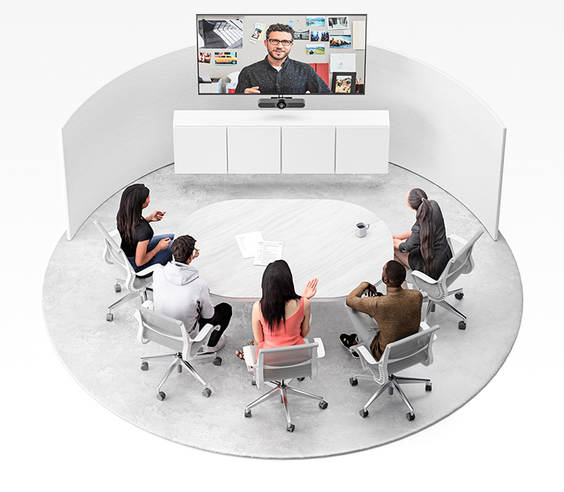 Camera Logitech MeetUp hỗ trợ công nghệ rightsight tự động căn chỉnh khung hình thông minh