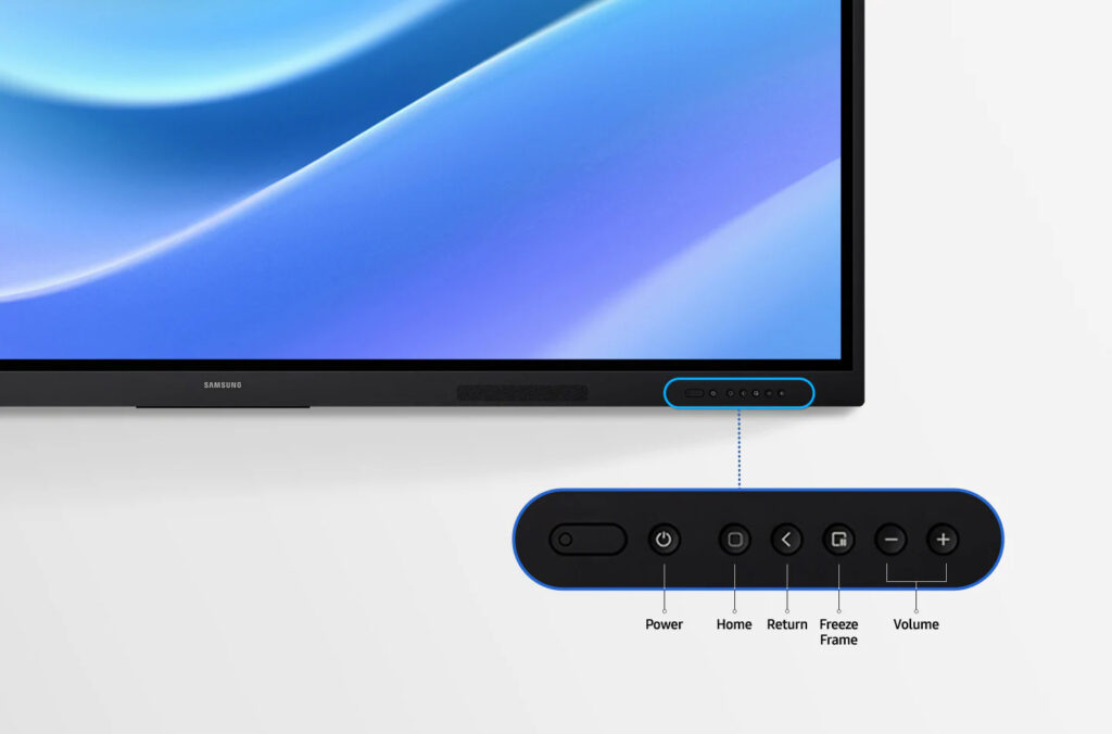 Samsung LH86WAFWLGCXXS truy cập nhanh bằng bảng điều khiển