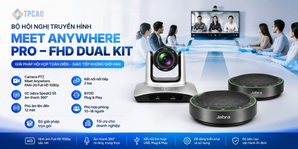 Bộ hội nghị truyền hình Meet Anywhere Pro – FHD Dual Kit là gì