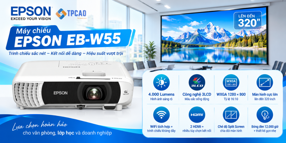 Máy chiếu Epson EB-W55 là gì